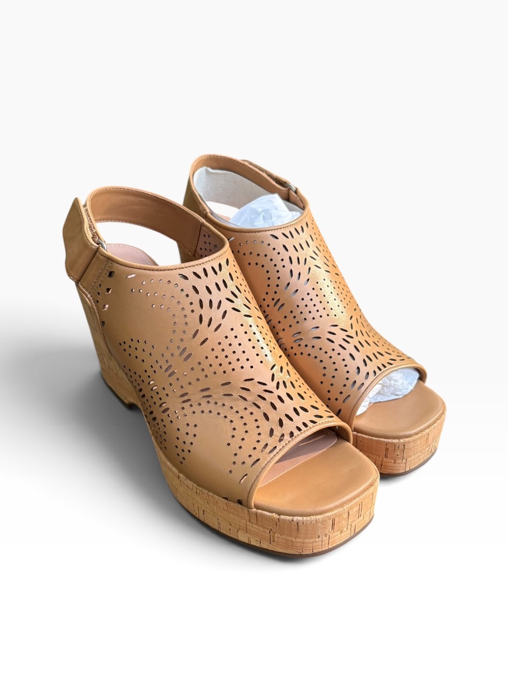 🤎 Linea Paolo Viviana Camel Platform Wedge Sandals – NIB – Size 10M 🤎